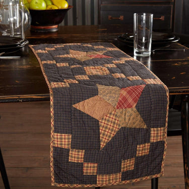 Arlington Runner Quilted Patchwork Star 13x36 VHC Brands - The Fox Decor